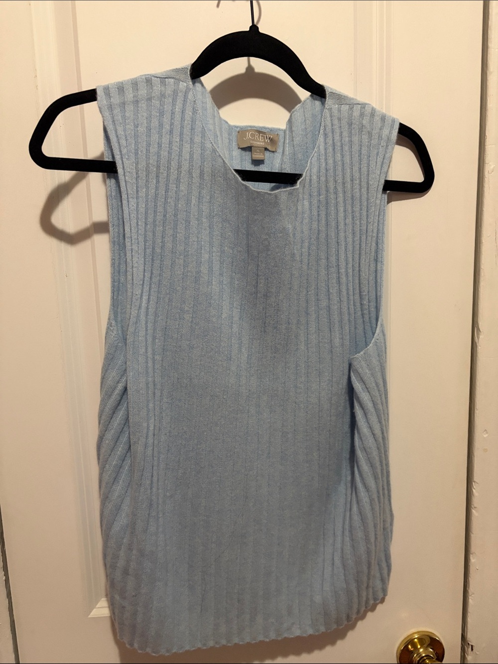 J. Crew Light Blue Ribbed Button-Front Cardigan - Picture 2 of 4